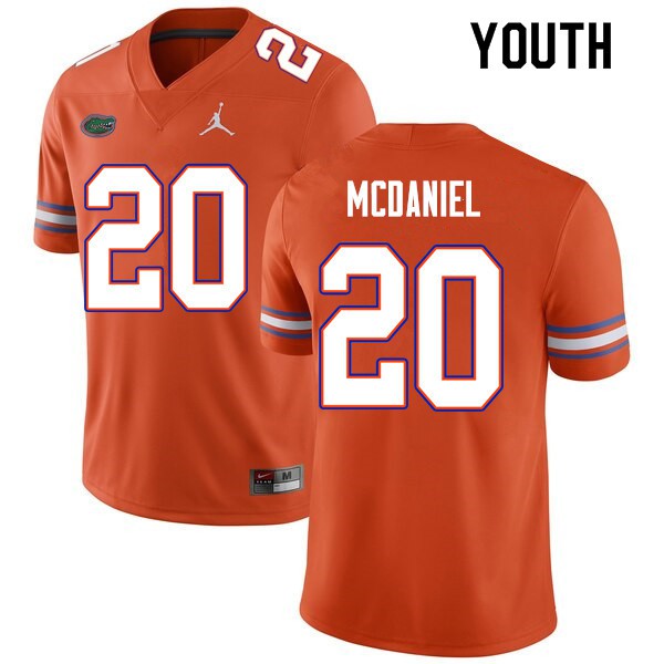 Youth #20 Mordecai McDaniel Florida Gators College Football Jerseys Orange